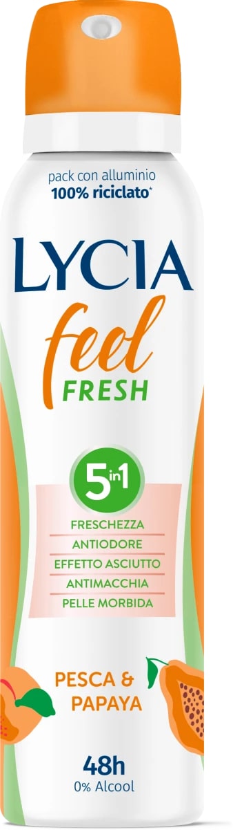 LYCIA DEO SPRAY 150ML FEEL FRESH 5IN1 PESCA & PAPAYA