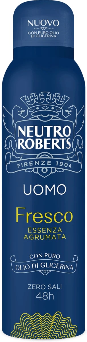 NEUTRO ROBERTS UOMO DEO SPRAY 150ML FRESCO ESSENZA AGRUMATA CON OLIO DI GLICERINA