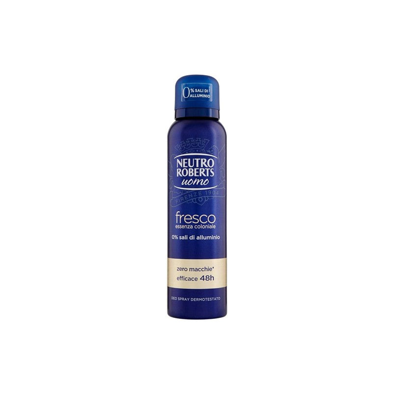 NEUTRO ROBERTS UOMO DEO SPRAY 150ML FRESCO ESSENZA COLONIALE CON OLIO DI GLICERINA