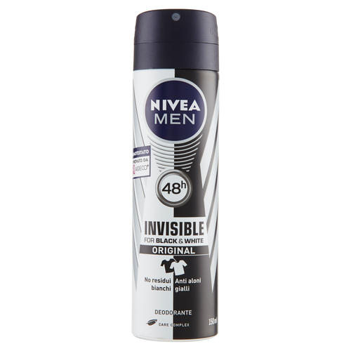 NIVEA MEN DEO SPRAY 150ML BLACK&WHITE INVISIBLE ORIGINAL