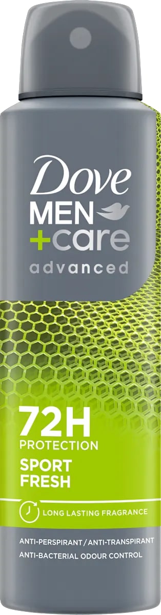 DOVE MEN+CARE ADVANCED DEO SPRAY 150ML SPORT FRESH 72H