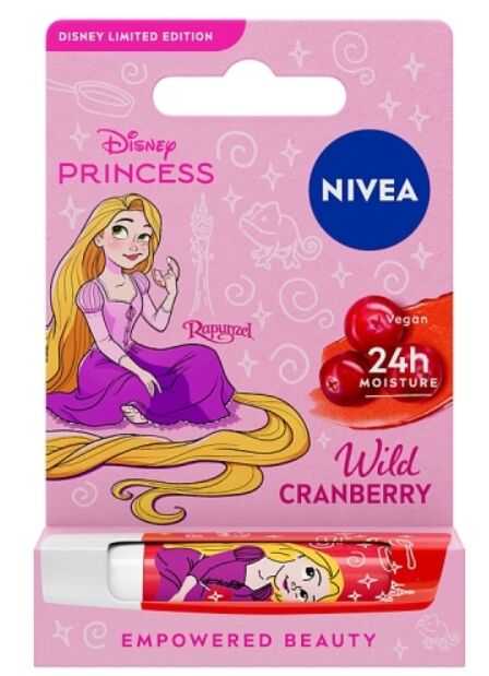 NIVEA STICK LABBRA 4,8G DISNEY PRINCESS RAPUNZEL WILD CRANBERRY