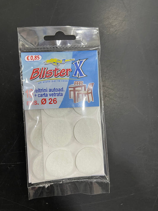 BLISTER X 16 FELTRINI AUTOAD.+CARTA VETRATA MIS. 26