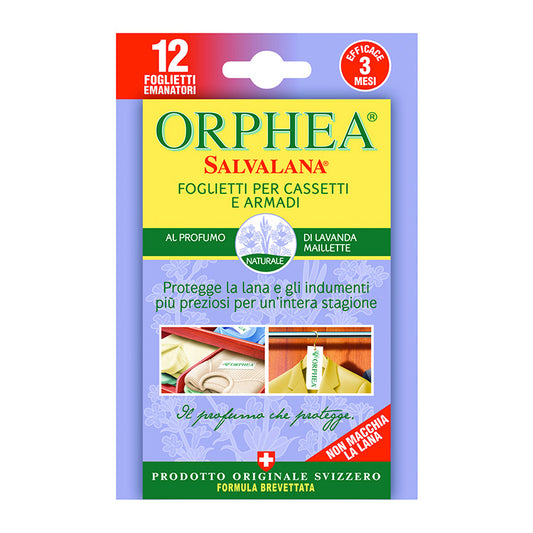 ORPHEA SALVALANA 12 FOGLIETTI EMANATORI AL PROFUMO DI LAVANDA MAILLETTE