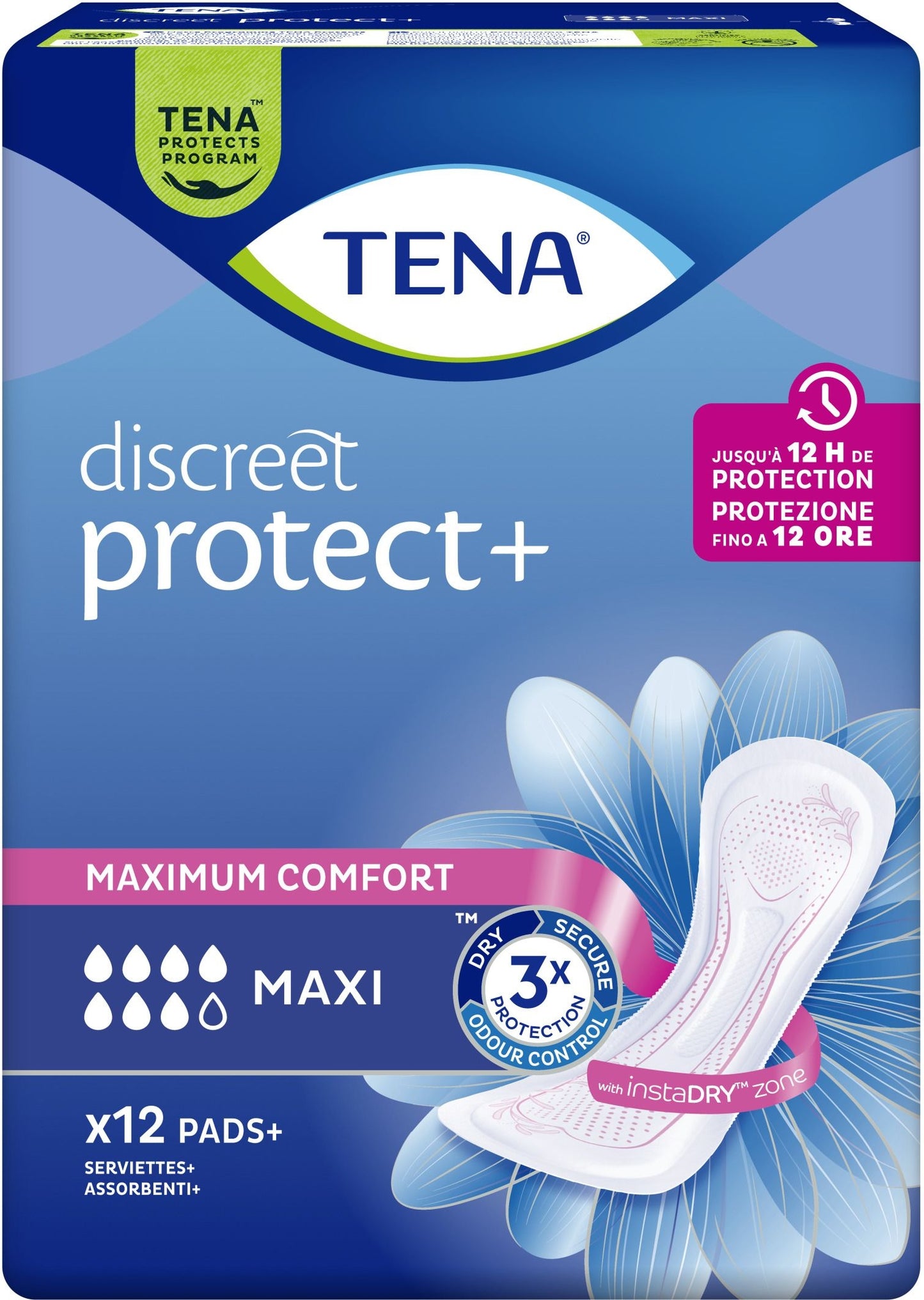 TENA DISCREET PROTECT+ MAXI X12