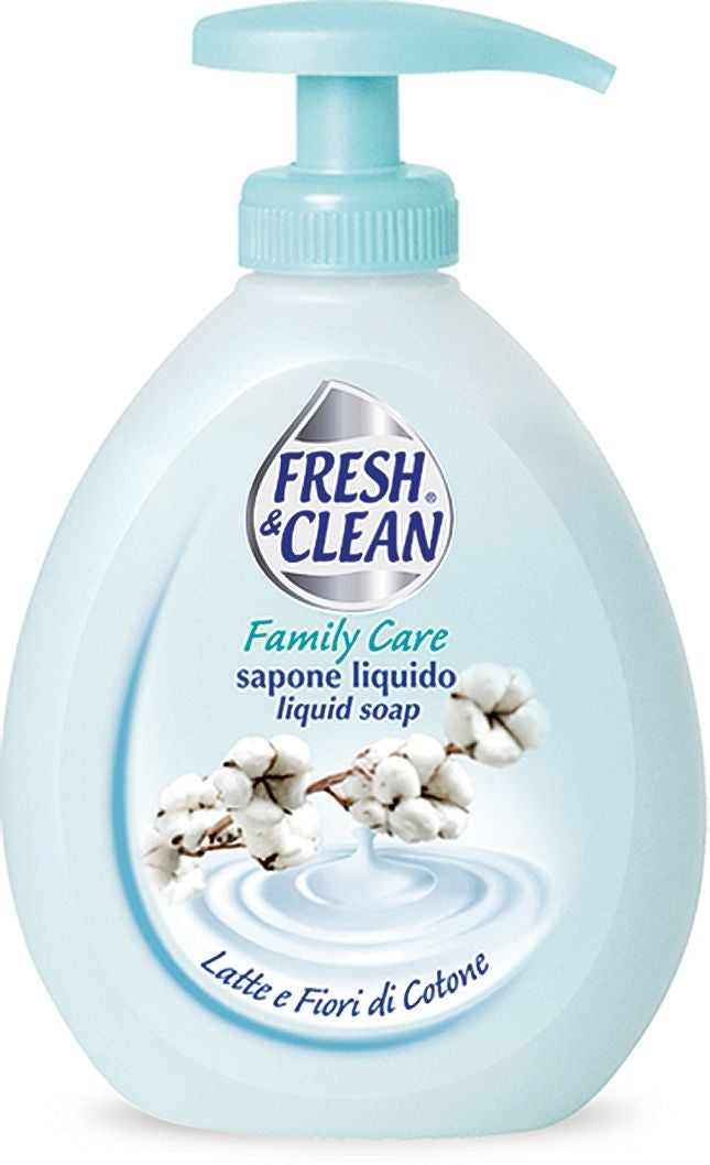 FRESH&CLEAN SAPONE LIQUIDO 300ML FAMILY CARE LATTE E FIORI COTONE