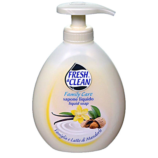 FRESH&CLEAN SAPONE LIQUIDO 300ML FAMILY CARE VANIGLIA E LATTE DI MANDORLE