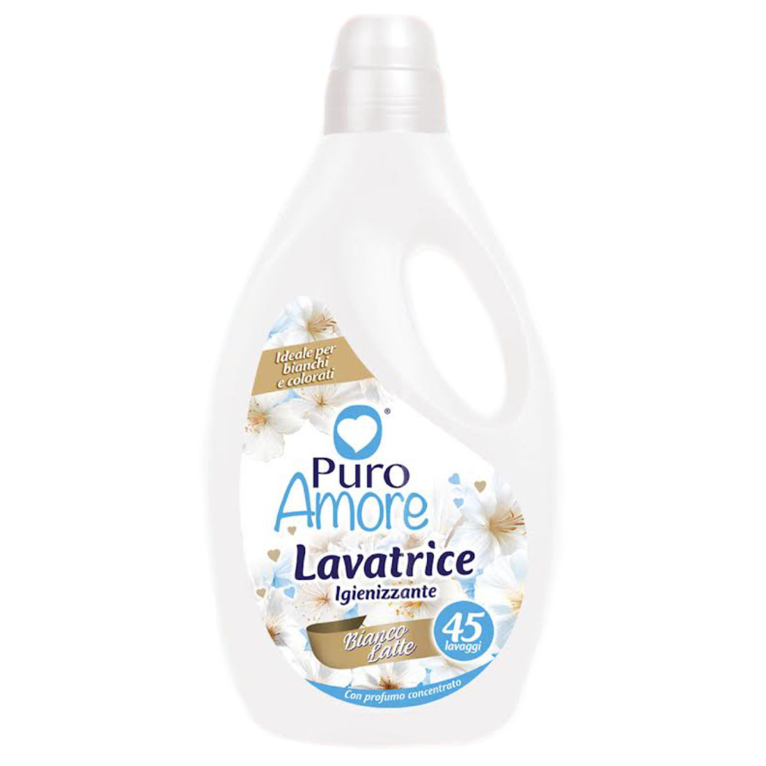 PURO AMORE LAVATRICE 2,025L 45 LAVAGGI BIANCO LATTE