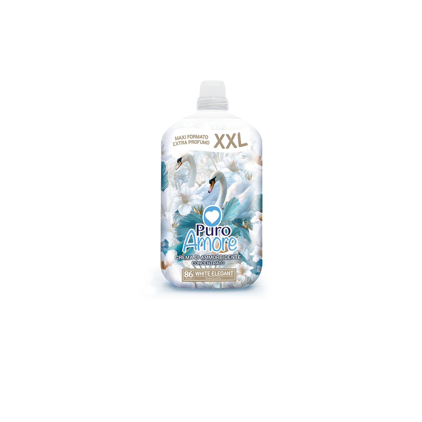 PURO AMORE AMMORBIDENTE CONCENTRATO XXL 1,806L 86 LAVAGGI WHITE ELEGANT BIANCO LATTE