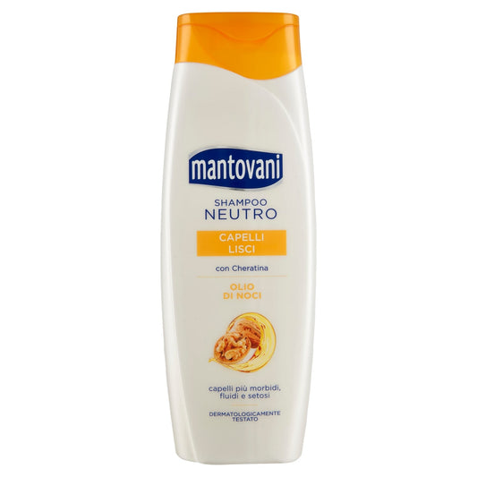 MANTOVANI SHAMPOO 400ML NEUTRO CAPELLI LISCI CON CHERATINA OLIO DI NOCI