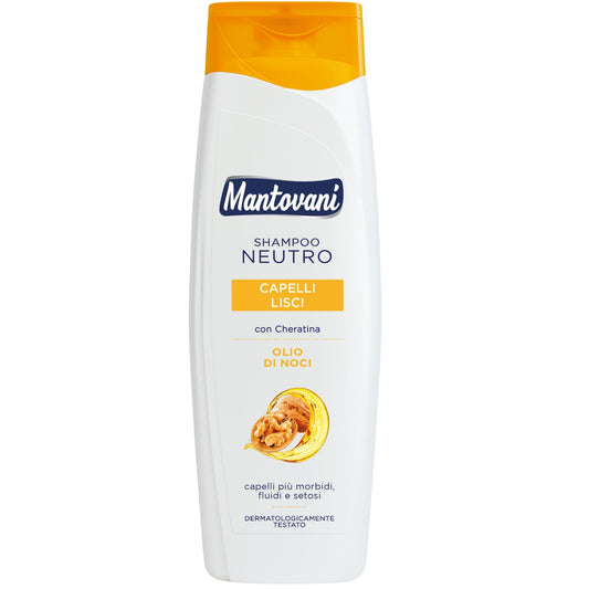 MANTOVANI SHAMPOO 400ML NEUTRO CAPELLI LISCI CON CHERATINA OLIO DI NOCI