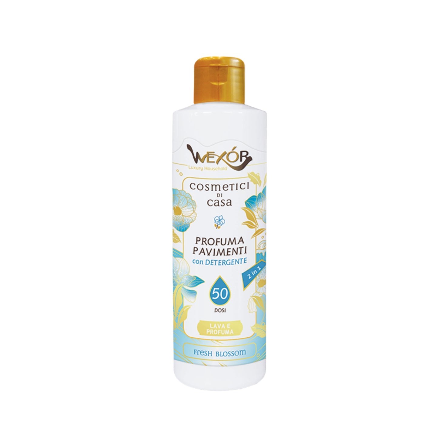 WEXOR COSMETICI DI CASA PROFUMA PAVIMENTI CON DETERGENTE 2IN1 235ML 50 DOSI FRESH BLOSSOM