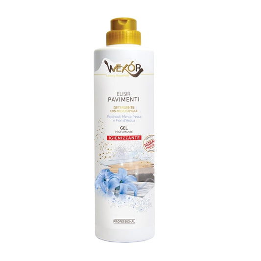 WEXOR ELISIR PAVIMENTI GEL PROFUMANTE 750ML PATCHOULI,MENTA FRESCA E FIORI D'ACQUA