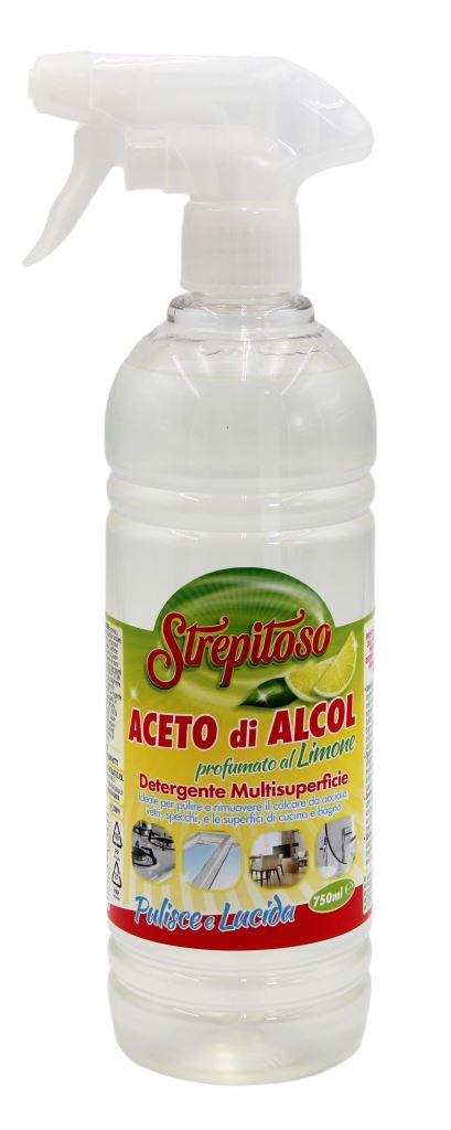 FATIGATI STREPITOSO ACETO DI ALCOL SPRAY 750ML PROFUMATO AL LIMONE
