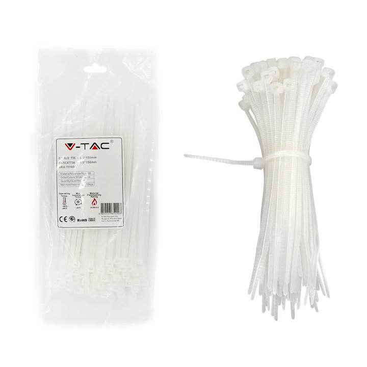 V-TAC FASCETTE CABLAGGIO 3,5X150MM BIANCO