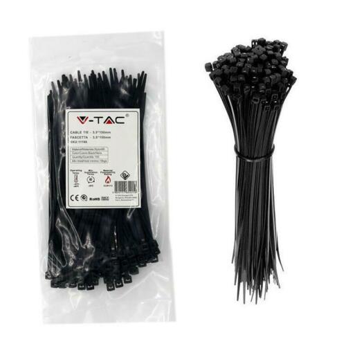 V-TAC FASCETTE CABLAGGIO 3,5X150MM NERO