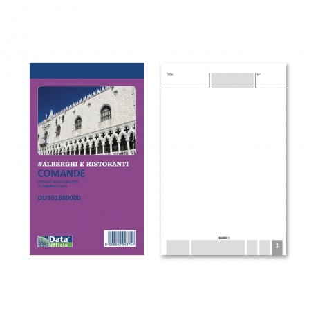 DATA UFFICIO COMANDE ALBERGHI E RISTORANTI TRIPLICE COPIA X5