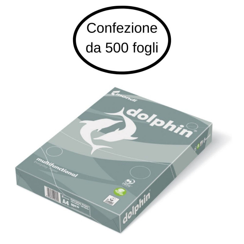 MONDI DOLPHIN RISMA CARTA PER FOTOCOPIE A3 80GR 500 FOGLI