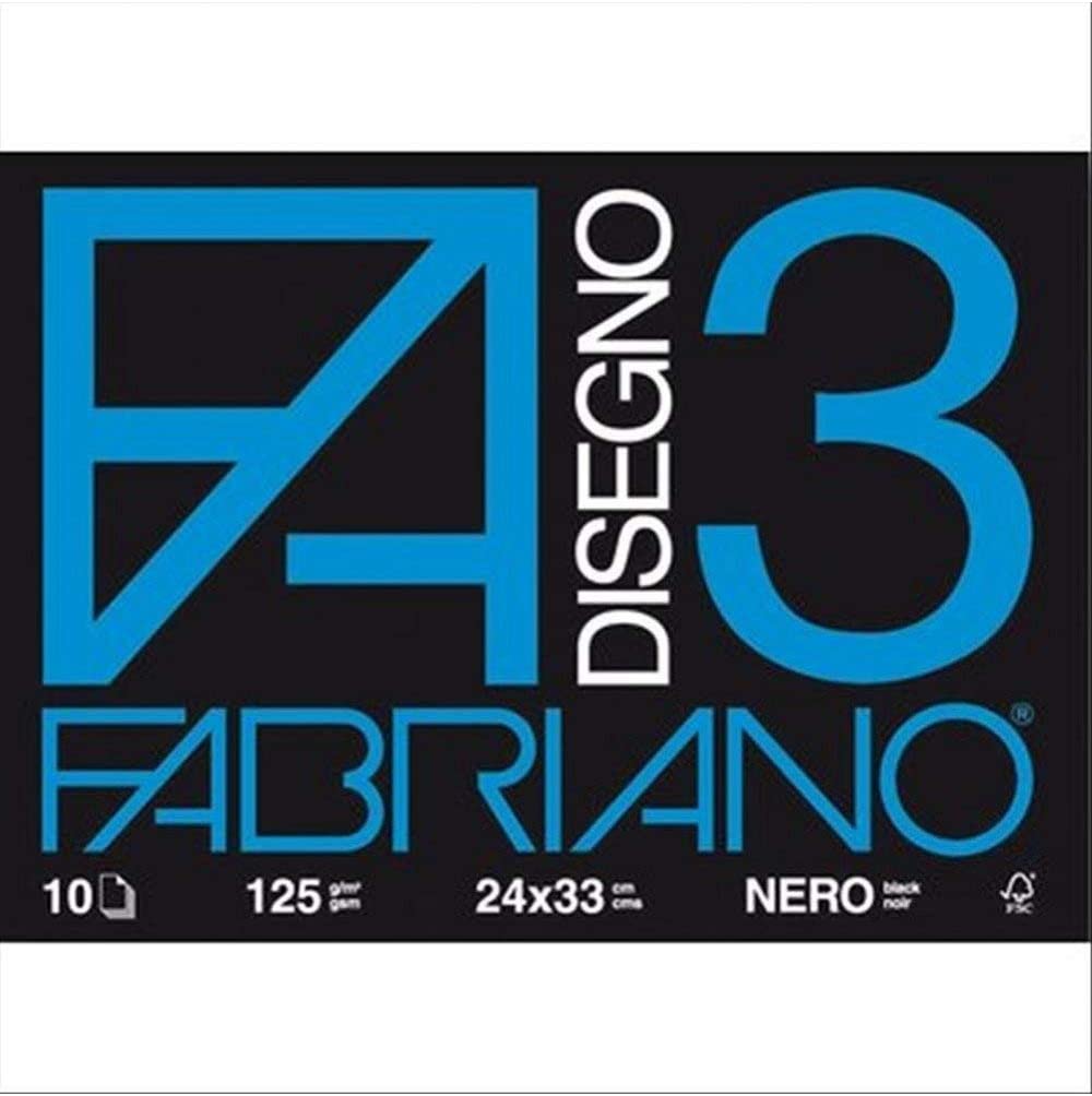 FABRIANO ALBUM F3 NERO 24X33