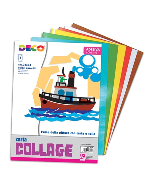 CWR DECO CARTA COLLAGE CM.24X34 12 FOGLI ASSORTITI