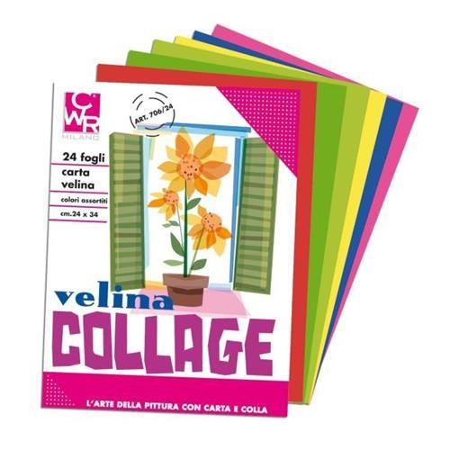 CWR CARTA VELINA COLLAGE 24 FOGLI