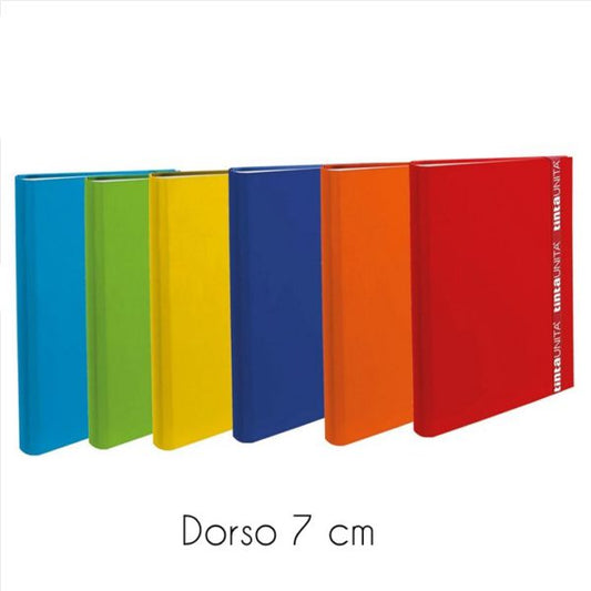 TINTA UNITA CARTELLA CON ELASTICO FASCIA DORSO 7 COLORI ASSORTITI