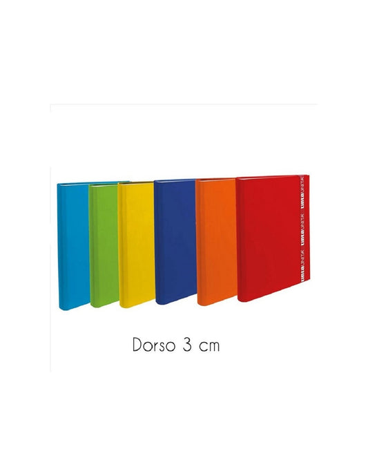 TINTA UNITA CARTELLA CON ELASTICO FASCIA DORSO 3 COLORI ASSORTITI