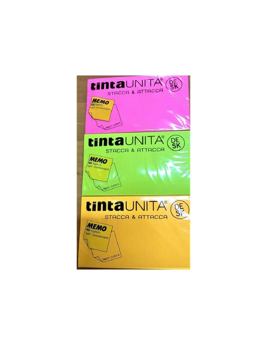 TINTA UNITA DESK MEMO 100 FOGLIETTI RIPOSIZIONABILI 125X75 FLUO
