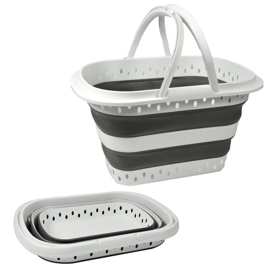 KASAVIVA COMPACT CESTO PORTA BIANCHERIA PIEGHEVOLE LT.24 CM.55,5X37,5X30,5H