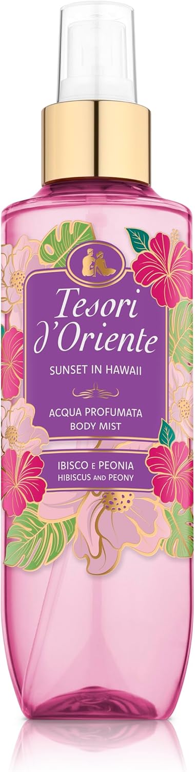 TESORI D'ORIENTE ACQUA PROFUMATA 200ML SUNSET IN HAWAII IBISCO E PEONIA