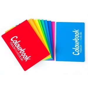 COLOURBOOK QUADERNO A5 BROSSURATO 1 RIGO FLUO E BICOLOR 70 PAG 100GR