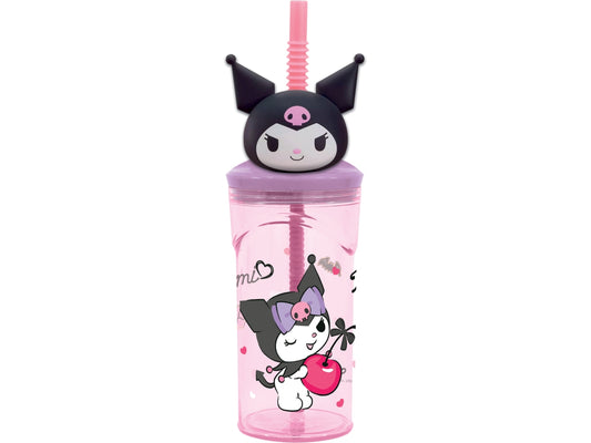 HELLO KITTY KUROMI BICCHIERE TRITAN 3D CON CANNUCCIA 360ML