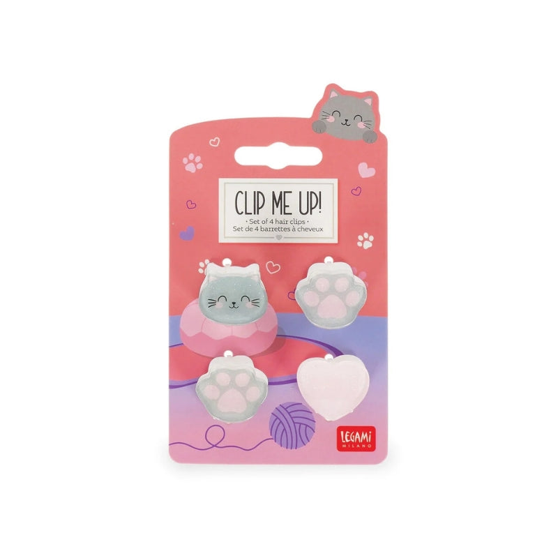 LEGAMI MILANO CLIP ME UP! SET DI 4 MINI MOLLETTE PER CAPELLI KITTY