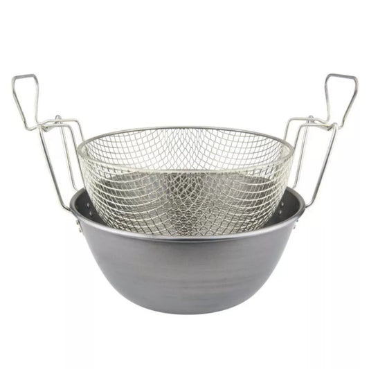 ILSA FRIGGITRICE CON CESTELLO IN FERRO SPAZZOLATO E NICHELATO CM.32