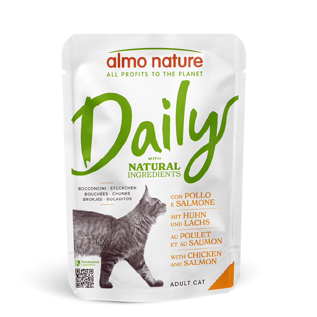 ALMO NATURE DAILY GATTO BOCCONCINI 70G ADULT POLLO E SALMONE