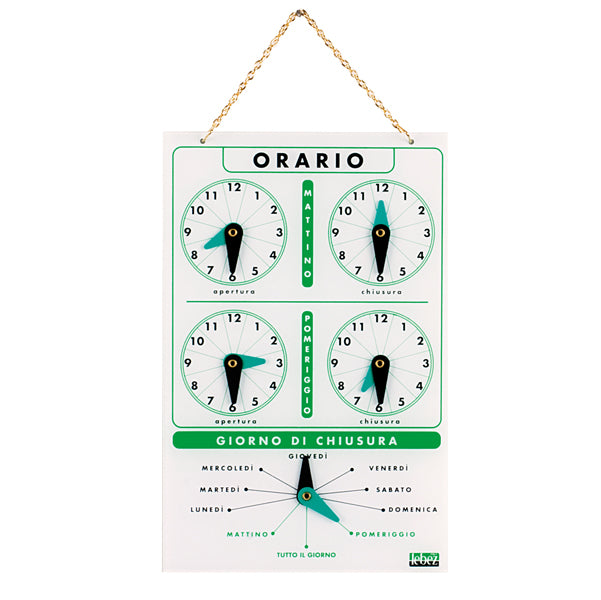 LEBEZ ORARIO E GIORNO DI CHIUSURA