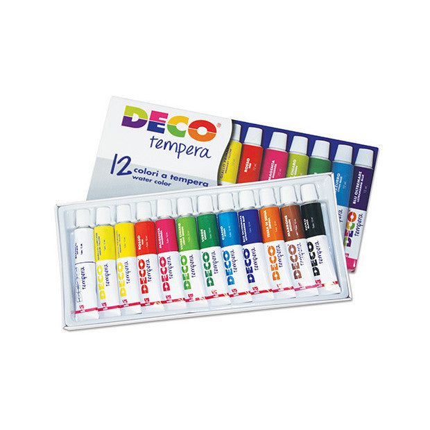 CWR DECO 12 COLORI A TEMPERA TUBETTO 12ML CADAUNO