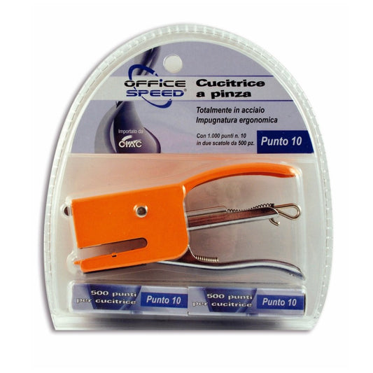 OFFICE SPEED CUCITRICE A PINZA IN ACCIAIO + 1000 PUNTI