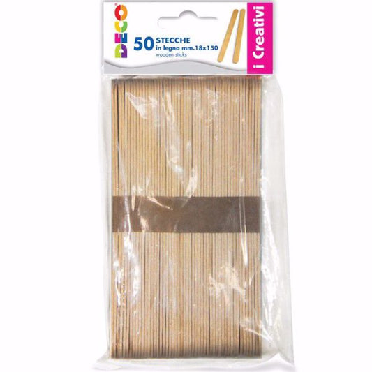 CWR DECO 50 STECCHE IN LEGNO 10X115MM