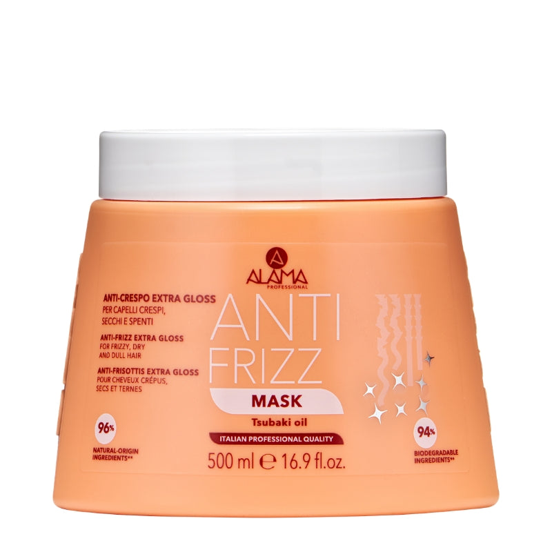 ALAMA PROFESSIONAL ANTI FRIZZ MASK 500ML ANTI-CRESPO EXTRA GLOSS PER CAPELLI CRESPI,SECCHI E SPENTI