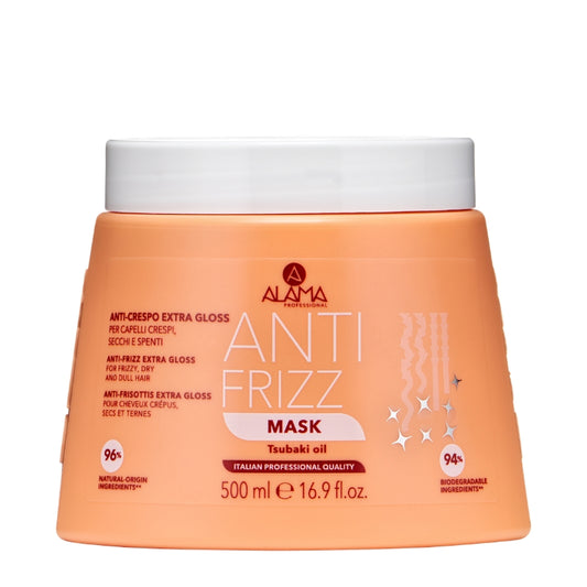 ALAMA PROFESSIONAL ANTI FRIZZ MASK 500ML ANTI-CRESPO EXTRA GLOSS PER CAPELLI CRESPI,SECCHI E SPENTI