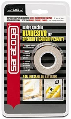 SARATOGA NASTRO SPECIALE BIADESIVO PER SPECCHI E CARICHI PESANTI MM19X150CM