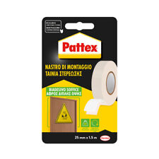 PATTEX NASTRO DI MONTAGGIO BIADESIVO SOFFICE 25MM X 1,5M