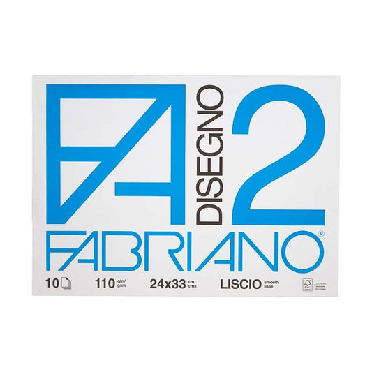 FABRIANO F2 10 FOGLI 110G/M2 24X33 LISCIO