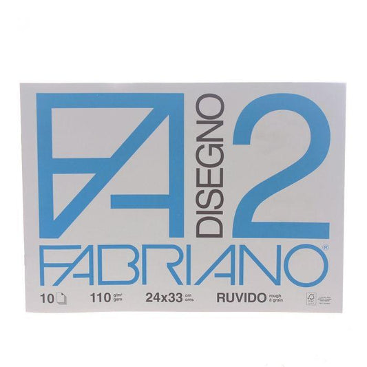 FABRIANO F2 10 FOGLI 110G/M2 24X33 RUVIDO