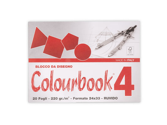 COLOURBOOK BLOCCO DA DISEGNO C4 20 FOGLI 220GR/M2 24X33 RUVIDO