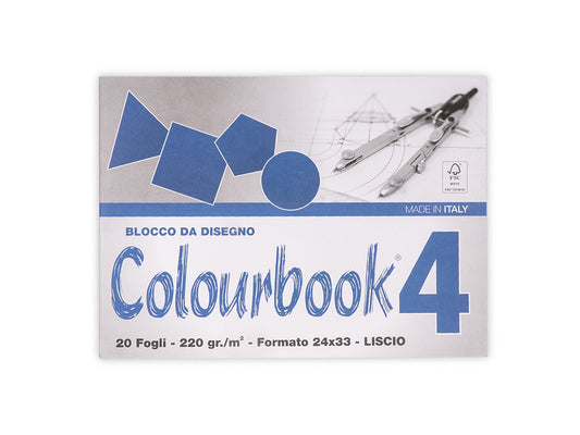 COLOURBOOK BLOCCO DA DISEGNO C4 20 FOGLI 220GR/M2 24X33 LISCIO