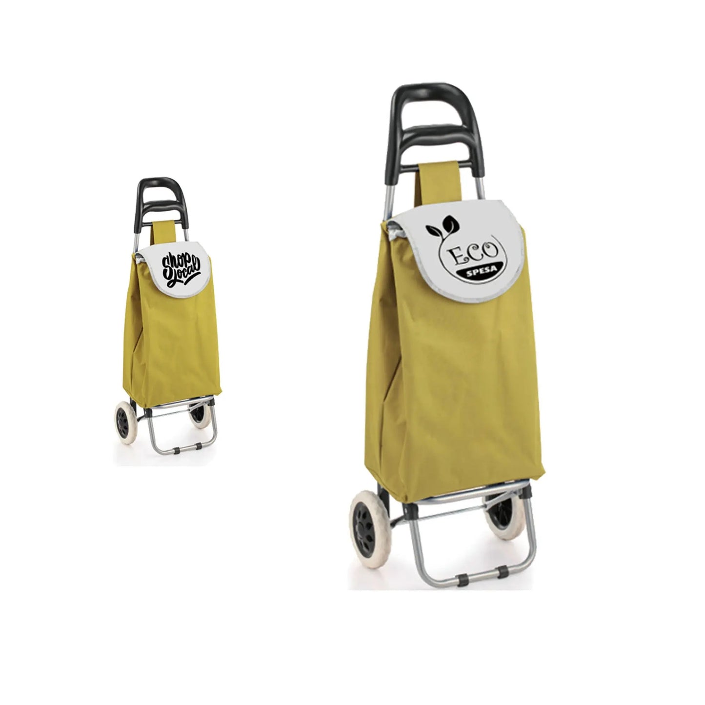 ARBEMA DUNYA CARRELLO PER LA SPESA CM.36X95X27 40L SENAPE