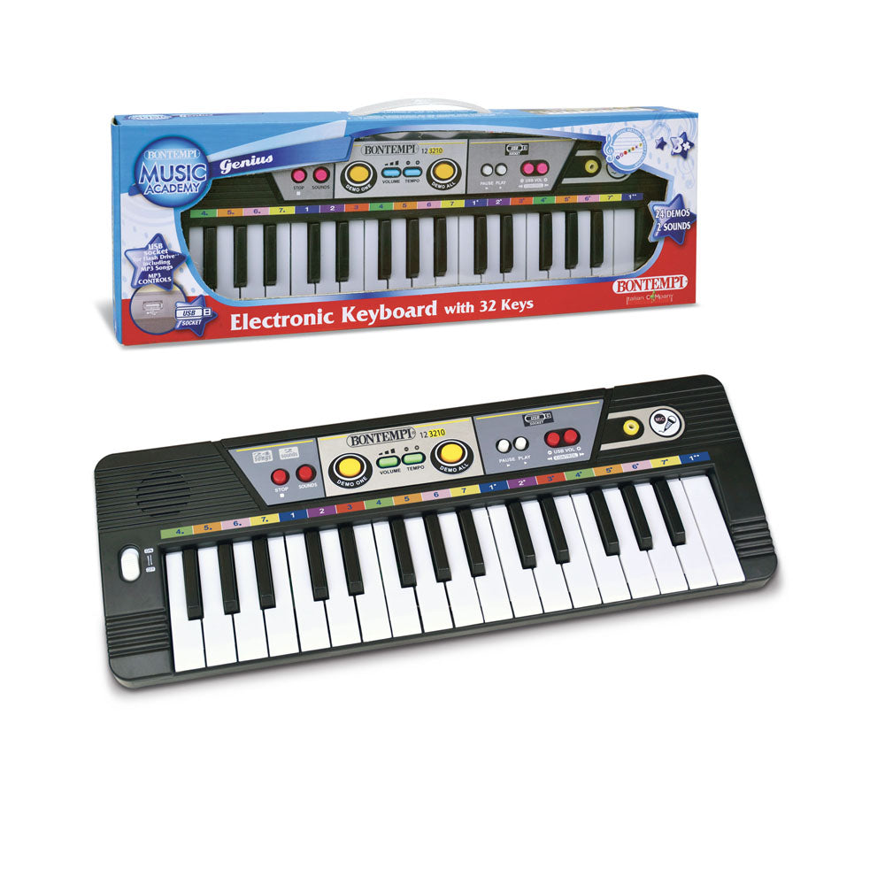 BONTEMPI TASTIERA ELETTRONICA A 32 TASTI CON PRESA USB 32 CHIAVI