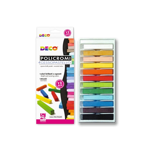 CWR DECO 12 GESSETTI POLICROMI COLORI ASSORTITI